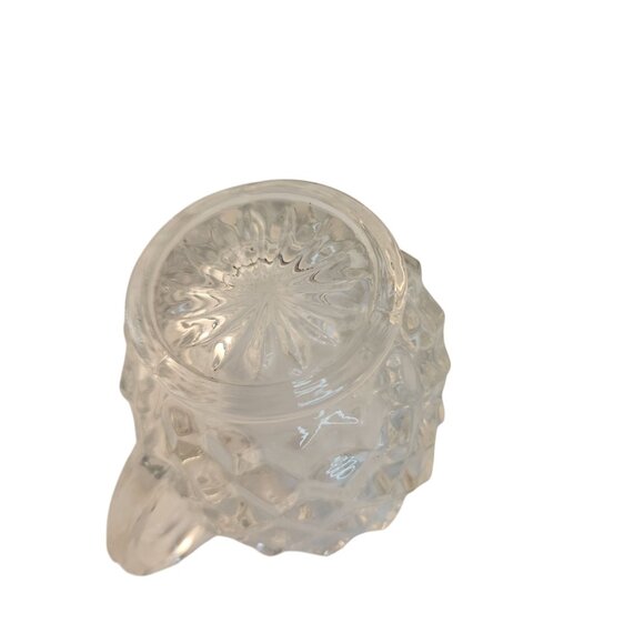 Vintage Fostoria American Cube Pattern Glass Vases, Glass Sugar and Creamer - Picture 11 of 13